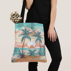 Tropical Beach Sunset Tote Bag