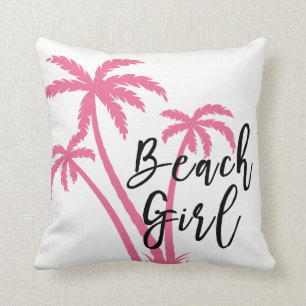 Tropical Beach Theme Girly Design Cushion