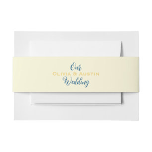 Tropical Beach Themed Colours Invitation Belly Band