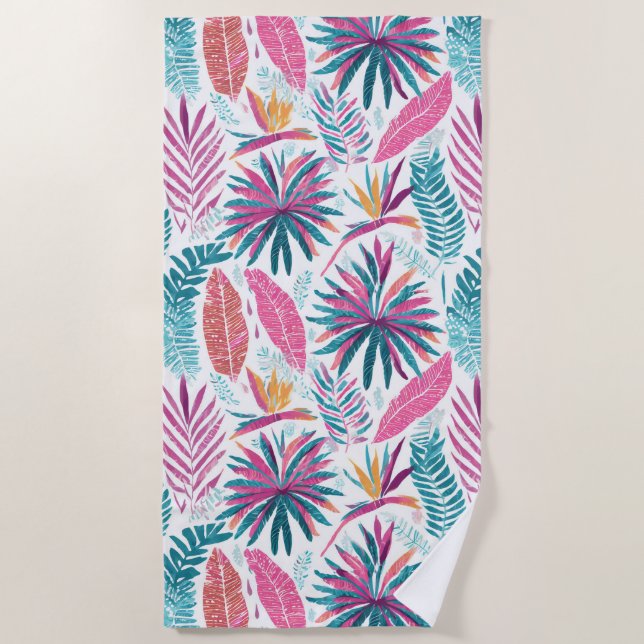 Tropical  beach towel (Front)