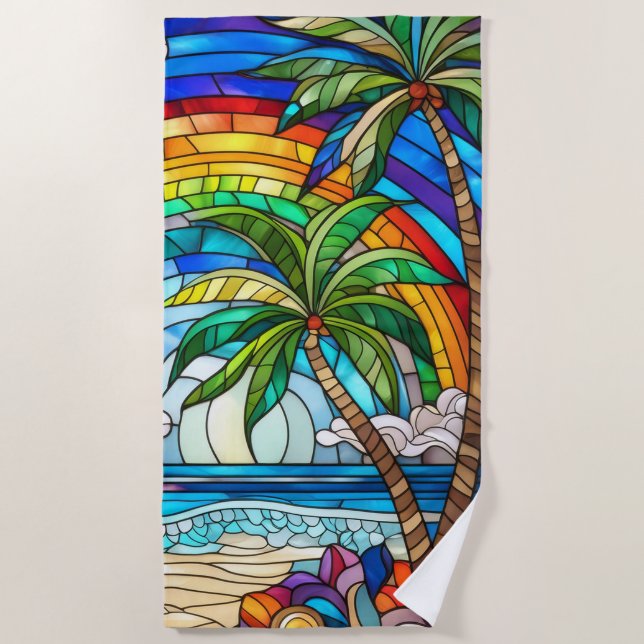 Tropical  beach towel (Front)