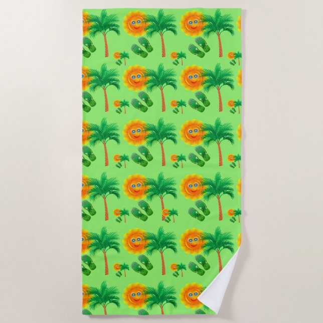 Tropical Beach Towel (Front)