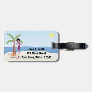 Tropical Beach Travel Luggage Tag
