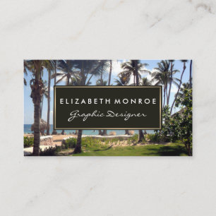 Tropical Beach, Travel & Tourism Business Card