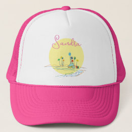 Tropical Beach Trucker Hat