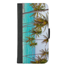 Tropical Beach Turquoise Water and Palm Trees