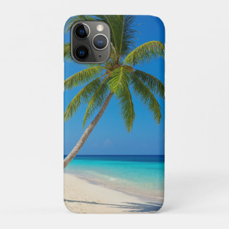 Tropical Beach turquoise water white sand iPhone 11 Pro Case