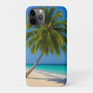 Tropical Beach turquoise water white sand iPhone 11 Pro Case