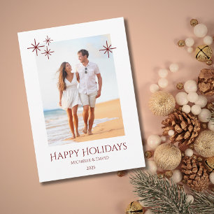 Tropical Beach Vacation Christmas Festive Holiday Card