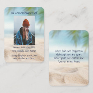 Tropical Beach Vacation Holiday Pocket Keepsake  Business Card