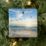 Tropical Beach Vacation Photo Keepsake Ceramic Ornament<br><div class="desc">Personalise with your own photo and you'll have a one-of-a-kind reminder of your vacation</div>