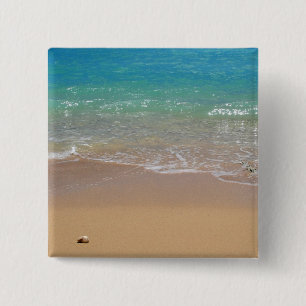 Tropical Beach - Waikiki, Oahu, Hawaii 15 Cm Square Badge