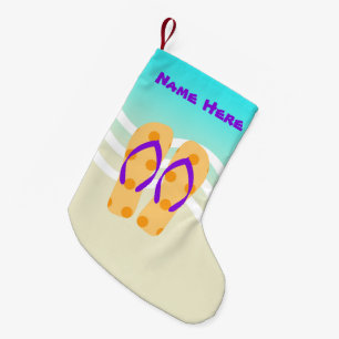 Tropical Beach Waves Christmas Holiday Small Christmas Stocking
