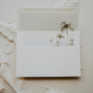 Tropical Beach Wedding  Envelope