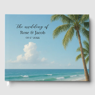 Tropical Beach Wedding Guest Book