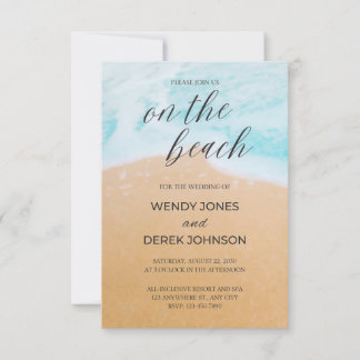 Tropical Beach Wedding Invitation