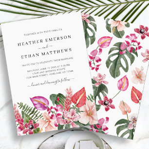 Tropical Beach Wedding Invitation