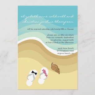 Tropical Beach Wedding Invitation