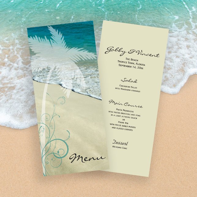 Tropical Beach Wedding Menu (Creator Uploaded)