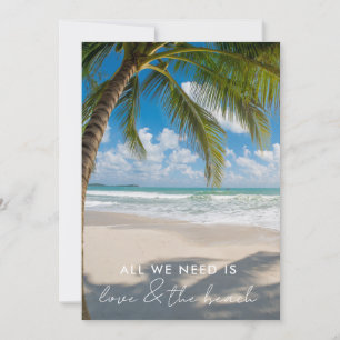 Tropical Beach Wedding Reception Invite