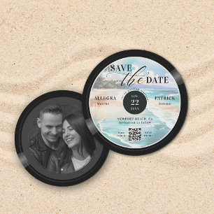 Tropical Beach Wedding Save the Date Music Love QR