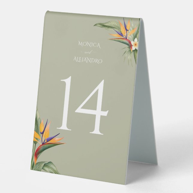 Tropical Beach Wedding Table (Front)