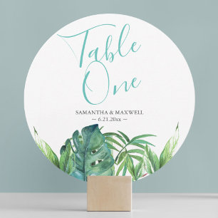 Tropical Beach Wedding Table Cards