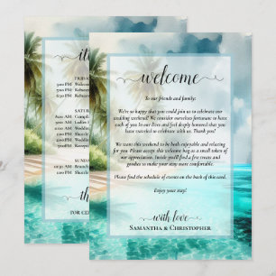 Tropical Beach Wedding Welcome & Itinerary Program