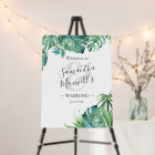 Tropical Beach Wedding Welcome Sign