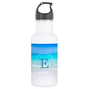 Tropical Beach with a Turquoise Sea Monogram 532 Ml Water Bottle