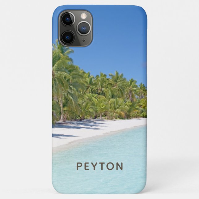 Tropical Beach with Palms Case-Mate iPhone Case (Back)