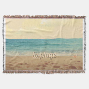 Tropical Beach Woven Blanket