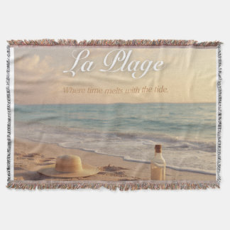 Tropical Beach Woven Blanket