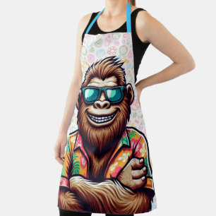 Tropical/beach yeti/bigfoot  apron