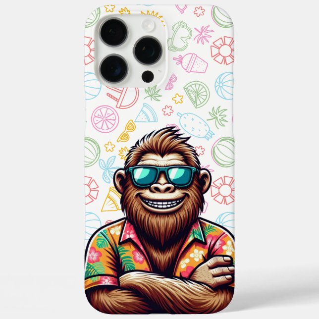 Tropical/beach yeti/bigfoot  Case-Mate iPhone case (Back)