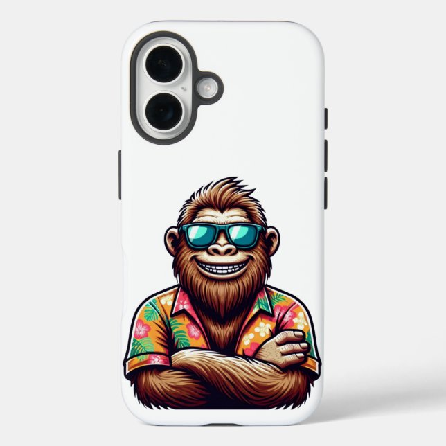 Tropical/beach yeti/bigfoot  Case-Mate iPhone case (Back)