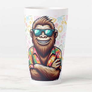 Tropical/beach yeti/bigfoot latte mug