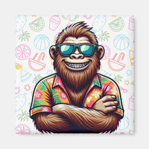 Tropical/beach yeti/bigfoot magnet