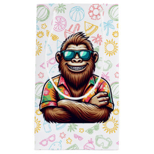 Tropical/beach yeti/bigfoot small gift bag