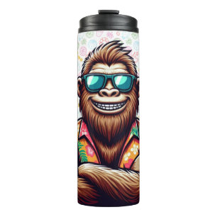 Tropical/beach yeti/bigfoot  thermal tumbler