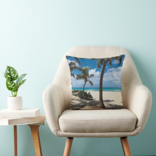 Tropical Beaches Anguilla Beach, Palm Tree Cushion