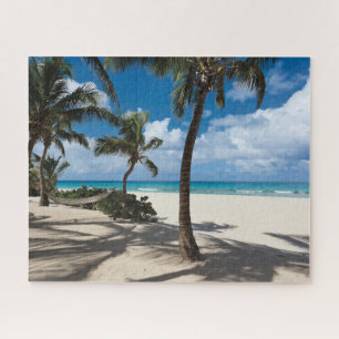 Tropical Beaches   Anguilla Beach, Palm Tree Jigsaw Puzzle