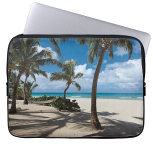 Tropical Beaches Anguilla Beach, Palm Tree Laptop Sleeve