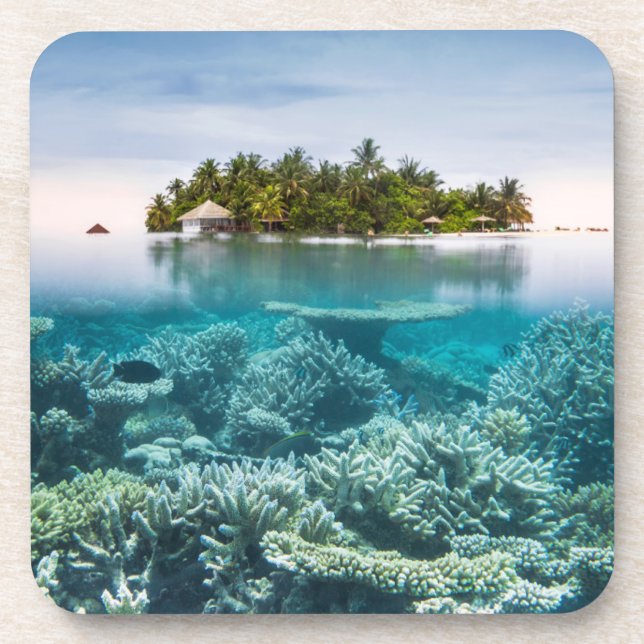 Tropical Beaches | Ari Atoll Maldives Coaster (Front)