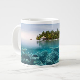 Tropical Beaches Ari Atoll Maldives Large Coffee Mug