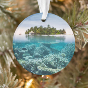 Tropical Beaches   Ari Atoll Maldives Ornament