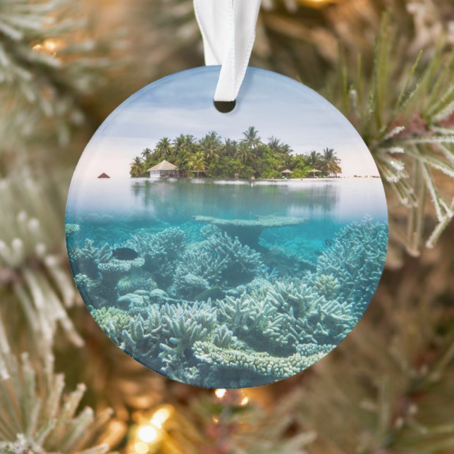 Tropical Beaches | Ari Atoll Maldives Ornament (Tree)