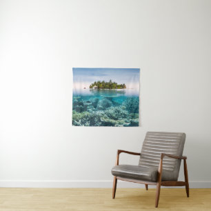 Tropical Beaches Ari Atoll Maldives Tapestry
