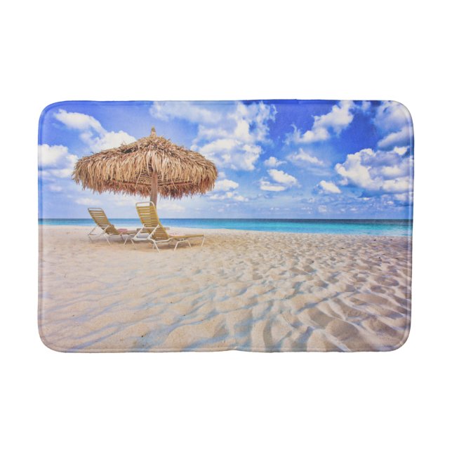 Tropical Beaches | Aruba Sandy Beach Bath Mat (Front)