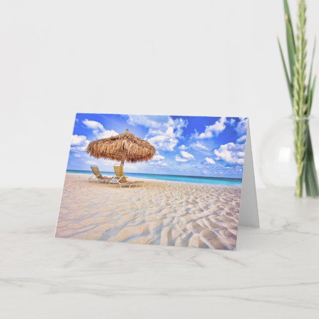 Tropical Beaches | Aruba Sandy Beach Card (Front)